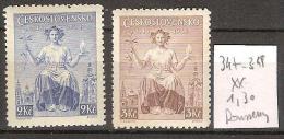 Tchécoslovaquie 347-348 ** Côte 1.30 € ( Rousseurs ) - Ungebraucht