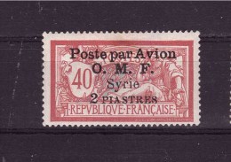 SYRIA Former French Colony 1922 France  Overprinted  Yvert Cat N° Air 10 Mint Hinged - Neufs