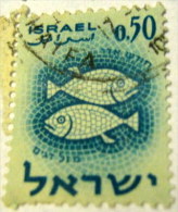 Israel 1961 Signs Of The Zodiac Pisces £0.50 - Used - Used Stamps (without Tabs)