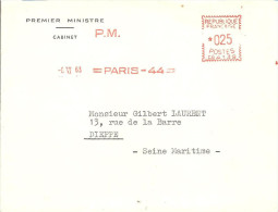 FRANCE  --  Enveloppe   Marcophilie   025 Postes  ( Premier Ministre - Cabinet ) - 1961-....
