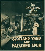 Film-Programm "Das Progamm Heute"  "Scotland Yard Auf Der Falschen Spur"  Mit John Howard  -  Nr. 334 Von Ca. 1938 - Autres & Non Classés
