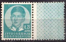 YUGOSLAVIA - JUGOSLAVIA - King PETAR II  + LABEL  - **MNH - 1935 - Nuovi