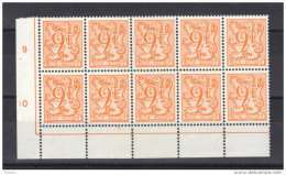 BELGIQUE COB 2159 P6 POLIVALENT BLOC DE 10 **, COB: 275, à 30%. (3T610) - 1977-1985 Cijfer Op De Leeuw