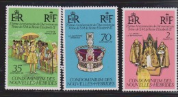 New Hebrides French 1977 QEII Silver Jubilee Set 3 MNH - Unused Stamps