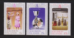 Solomon Islands 1977 QEII Silver Jubilee Set 3 MNH - Iles Salomon (...-1978)