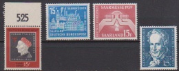 Saarland1959 MiNr.445 - 448 ** Postfr.Jahrgang Komplett (1110) - Ongebruikt