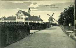 EDE (Gelderland) - Molen/moulin - Fraaie Prentkaart Van De Telefoonweg Met Zicht Op Achtkante Stellingmolen 'Concordia' - Enschede