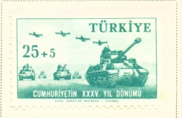 TURKEY  -  1958  Republic Anniversary  25+5k   Mounted/Hinged Mint - Nuovi