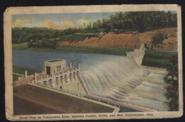 Ohio-Dover-New Philadephia-Dover Dam On Tuscarawas River/Portsmouth-Great Serpent Moud-2 Scans-front/back - Other & Unclassified