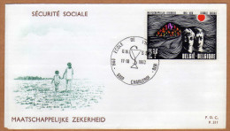 Enveloppe Cover Brief FDC 311 1555 Sécurité Sociale Charleroi - 1961-1970