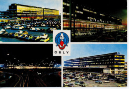 CP - ORLY - AEROPORT DE PARIS ORLY - MULTIVUES - L'AEROGARE ET LE PARKING - L'ENTREE DE L'AEROGARE - L'AEROGARE VU DE NU - Aéroports De Paris