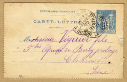 Carte Lettre Entier Postal - Cartoline-lettere