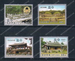 North Korea 2013 World Heritage Emblem Kaesong With Four New Stamps - Corea Del Nord
