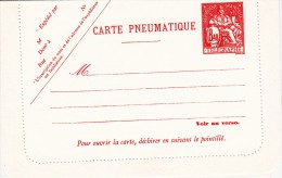 C01-132 - France EP - Entier Postal - Carte Lettre Pneumatique Du 0-1-1900 - COB  - Cachet De  - Série  - Orange - 8€ - Rohrpost