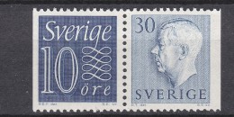 SWEDEN  SCHWEDEN SUEDE 1957 - KING KÖNIG GUSTAF 1957 Mi 427 + 430 F 395 + 416 SX2  Pair 10 + 30 ÖRE  - MNH(**) - Ongebruikt