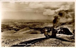 GWYNEDD - SNOWDON - THE MOUNTAIN RAILWAY NEARING THE SUMMIT RP Gwy329 - Caernarvonshire