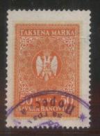 YUGOSLAVIA 1937 SCARCE REGIONAL REVENUE SAVSKA BANOVINA 50 PARA ORANGE BF#075 - Gebraucht