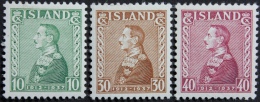 IJsland, 25 Jaar Bewind Van Koning Christian - Unused Stamps