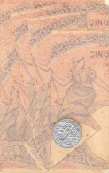 REPRESENTATION DE BILLETS DE CINQ FRANCS - Coins (pictures)