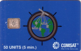 USA COMSAT SATELLITE 50U SC6 BLEU FONCE DARK BLUE NEUVE MINT - [2] Chip Cards