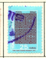 TURKEY  -  1974  Official  25k  Used As Scan - Oblitérés