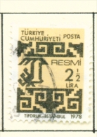 TURKEY  -  1978  Official  21/2l  Used As Scan - Oblitérés