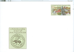 DDR Sonderpostkarte 1986 Ungebraucht Briefmarkenausstellung Der Jugend Berlin Wappen Bär - Cartes Postales - Neuves