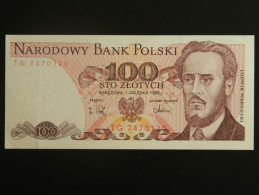 Billet - Pologne - Valeur Faciale : 100 Zotych - 1988 - Jamais Circulé - Motif : Ludwik Warynski - Polonia