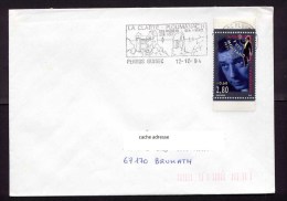 France Enveloppe 1994 Timbre Du Carnet Yves Montand  Cinema - Lettres & Documents