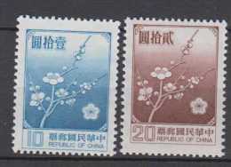 China Taiwan Mi# 1291-92 V ** MNH 10$ + 20$  Prime Plum 1979 - Ongebruikt