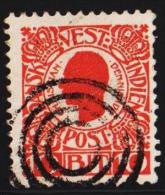 1905. Chr. IX. 10 Bit Red. 4-Ringstempel. (Michel: 30) - JF127946 - Dänisch-Westindien