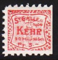 1904. ST. GALLEN KEHR 50 M. 10 Sch. Fr 5. (Michel: ) - JF128054 - Steuermarken