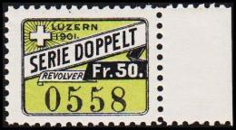 1901. LUZERN. SERIE DOPPELT REVOLVER. Fr. 50.  (Michel: ) - JF127986 - Fiscaux