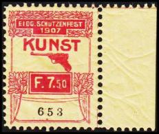 1907. EIGD. SCHÜTZENFEST 1907. KUNST. F. 7.50 (Michel: ) - JF127991 - Fiscaux