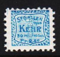 1904. ST. GALLEN KEHR 50 M. 10 Sch. Fr .2,50. (Michel: ) - JF128064 - Revenue Stamps