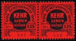 1907. EIGD. SCHÜTZENFEST 1907. KEHR SERIEN Einfach. 50 M. F. 25.  (Michel: ) - JF128020 - Revenue Stamps