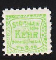 1904. ST. GALLEN KEHR 300 M. 10 Sch. Fr .2,50. (Michel: ) - JF128058 - Fiscale Zegels