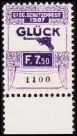 1907. EIGD. SCHÜTZENFEST 1907. GLUCK. F. 7.50 (Michel: ) - JF127999 - Revenue Stamps