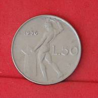 ITALY  50  LIRAS  1956   KM# 95,1  -    (Nº10778) - 50 Lire