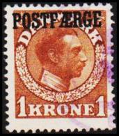 1919. Parcel Post (POSTFÆRGE). Chr. X. 1 Kr. Brown. Scarce Stamp. Only 26.000 Issued. (Michel: PF4) - JF128118 - Pacchi Postali