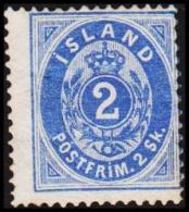 1873. Skilding. 2 Skilling Blue. Perf. 14x13½. Scarce Stamp. (Michel: 1A) - JF128114 - Gebraucht