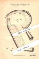 Original Patentschrift - V. Czermak In Jenbach , Tirol , 1900 ,  Sichel Oder Strohmesser Aus Stahlblech !!! - Jenbach