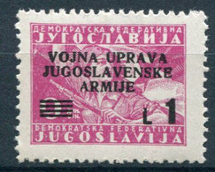 Litorale Sloveno - 1 Lira Sass. 67 ** - Jugoslawische Bes.: Slowenische Küste