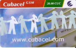 TARJETA DE CUBA DE GSM CUBACEL .COM DE 20 CUC CÓDIGO PARTE SUPERIOR - Kuba