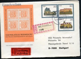 DDR U1-1b-84 C1-b UMSCHLAG Burgen Der DDR ZUDRUCK STUTTGART Gebraucht 1984 - Privé Briefomslagen - Gebruikt
