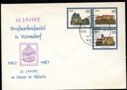 DDR U1-1-87 C4 UMSCHLAG Burgen Der DDR ZUDRUCK WERMSDORF Sost. 1987 - Sobres Privados - Usados