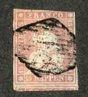 5742  Swiss 1855    (o)  Scott #22  (cat.$100.) Offers Welcome! - Gebraucht