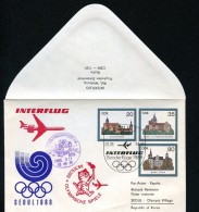 DDR U2-1-88 C3 UMSCHLAG Burgen Der DDR ZUDRUCK SONDERFLUG SEOUL 1988  NGK 10,00 € - Private Covers - Used