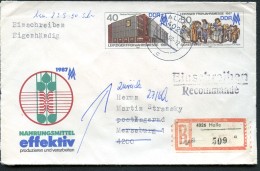 DDR U6 Umschlag R-BRIEF EIGENHÄNDIG Gelaufen 1990 - Briefomslagen - Gebruikt