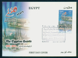 EGYPT 2010 / THE EGYPTIAN GAZETTE JORNAL ; 130 YEARS / FDC - Covers & Documents